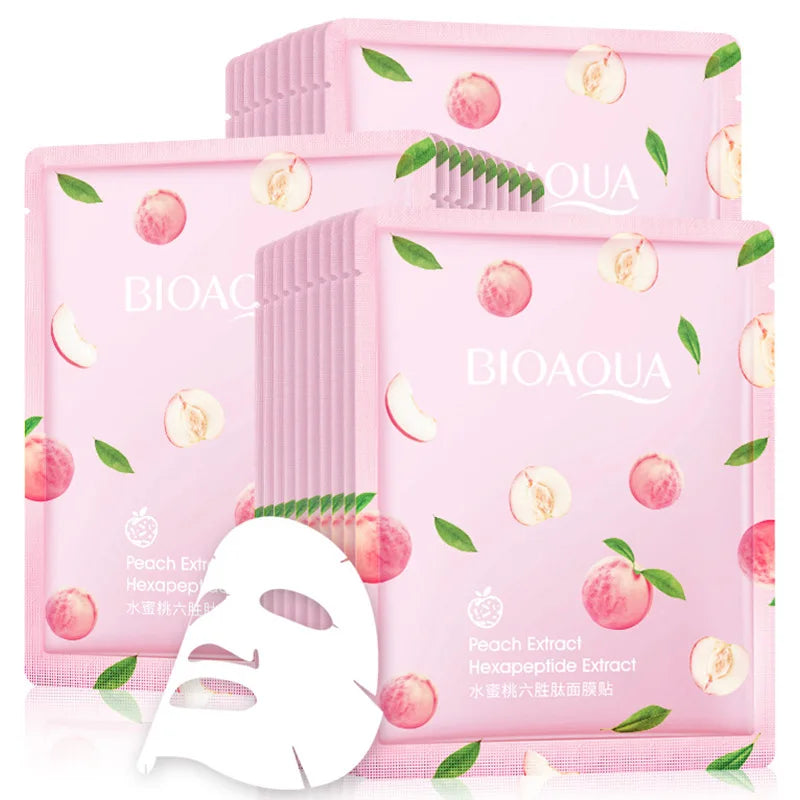 15Pcs Hyaluronic Anti-Aging Fresh Fruit Face Mask