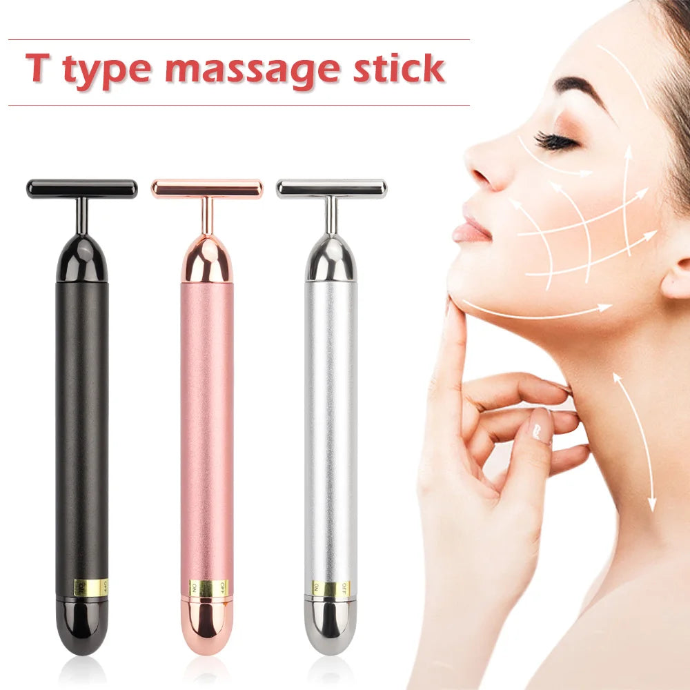 T-Shaped Thin Face Vibrating Facial Massager