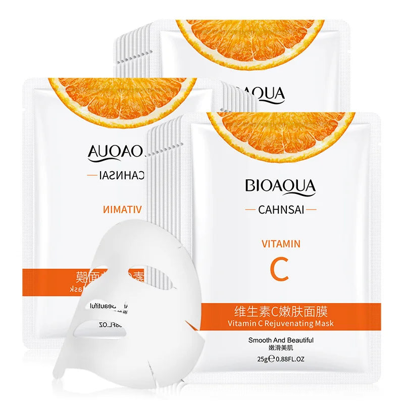 15Pcs Hyaluronic Anti-Aging Fresh Fruit Face Mask