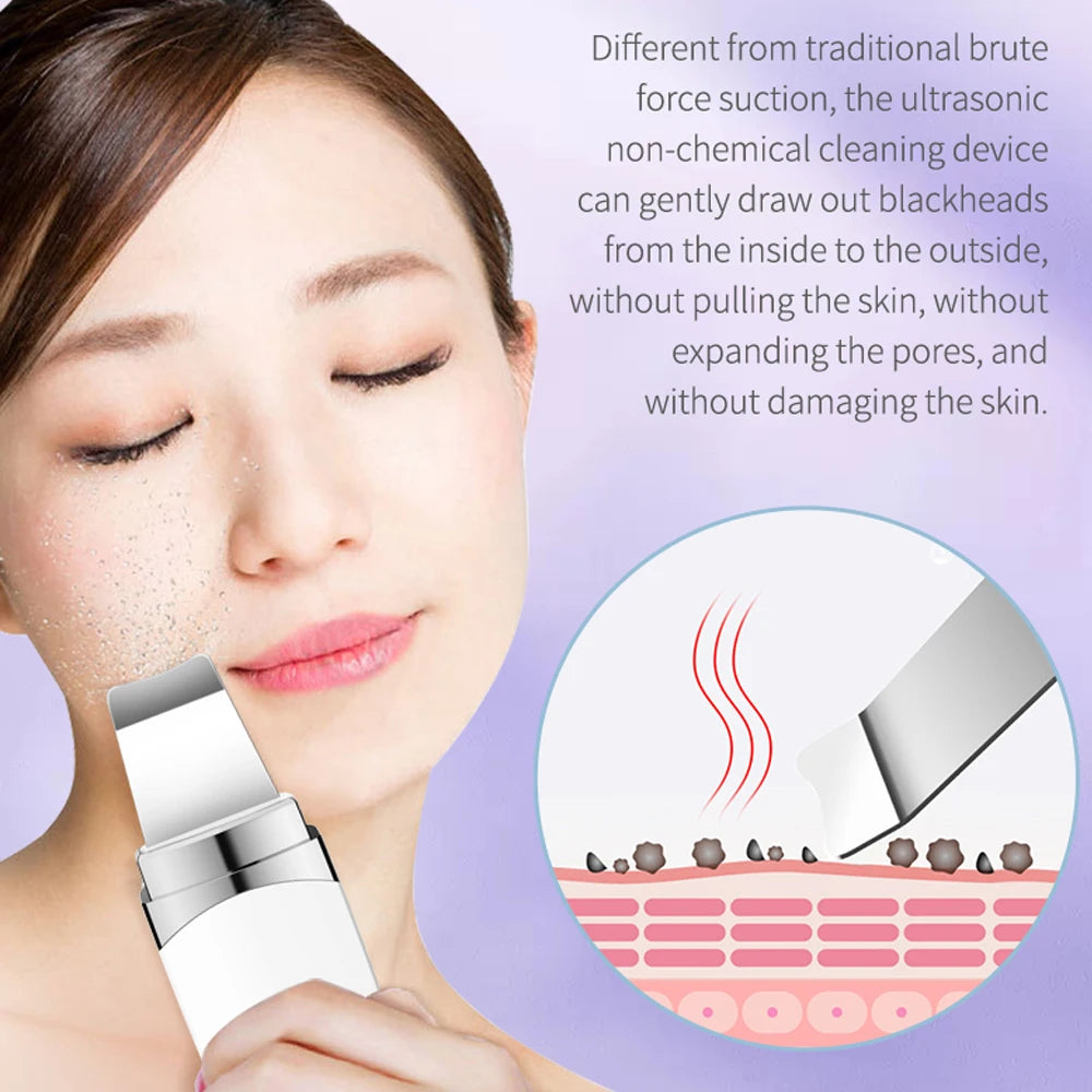 Ultrasonic Skin Scrubber Facial Spatula