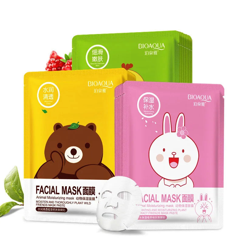 15Pcs Hyaluronic Anti-Aging Fresh Fruit Face Mask